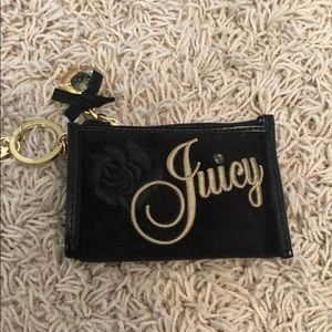 Juicy Couture velvet wallet with crystal keychain